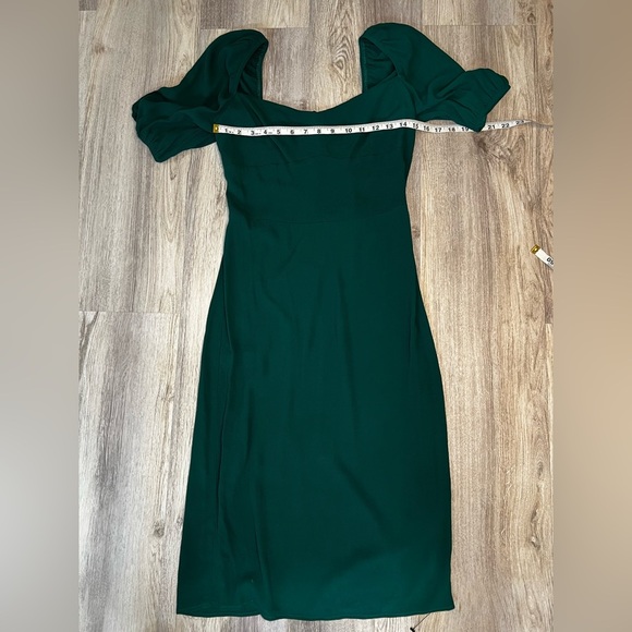 Reformation Elegant Green Dress Size 10 NWT. - Picture 9 of 10